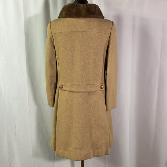 Vintage Tan Fur Collar Wool Peacoat - Picture 3 of 16